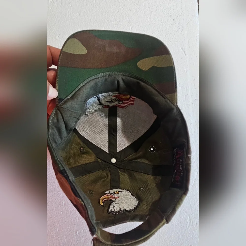 🩵Junior August‎ camouflage baseball cap embroidered American flag💚
